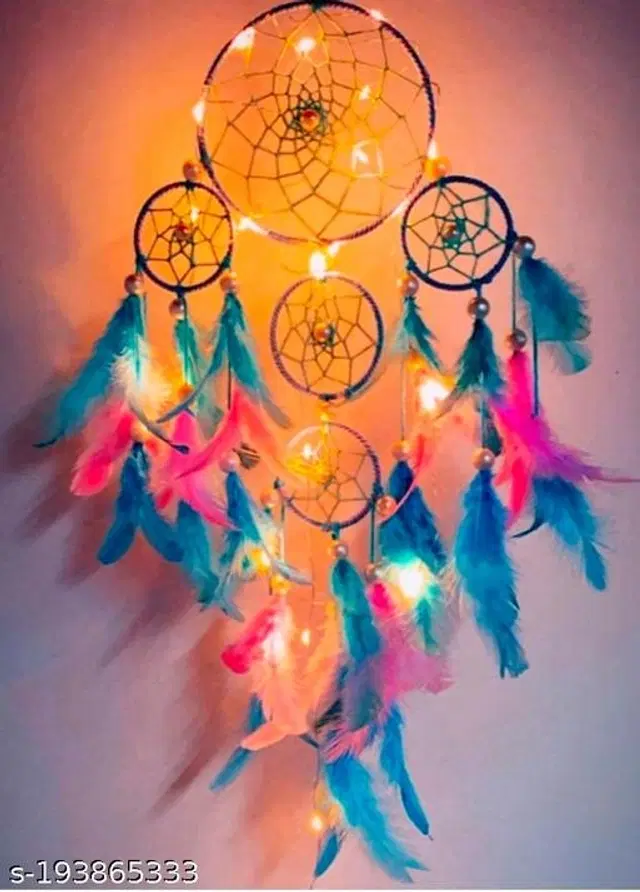 Feather Wall Hanging Dream Catcher, Multicolor