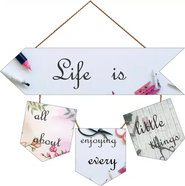 Wooden Wall Hangers for Office and Living Room, Multicolor