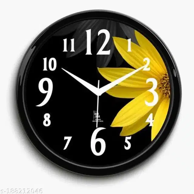 Designer Analog Wall Clock, Black