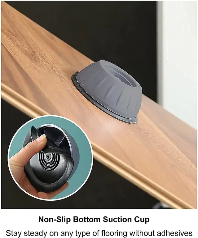 Plastic Anti Vibration Pads for Washing Machine, Grey, Pack of 4