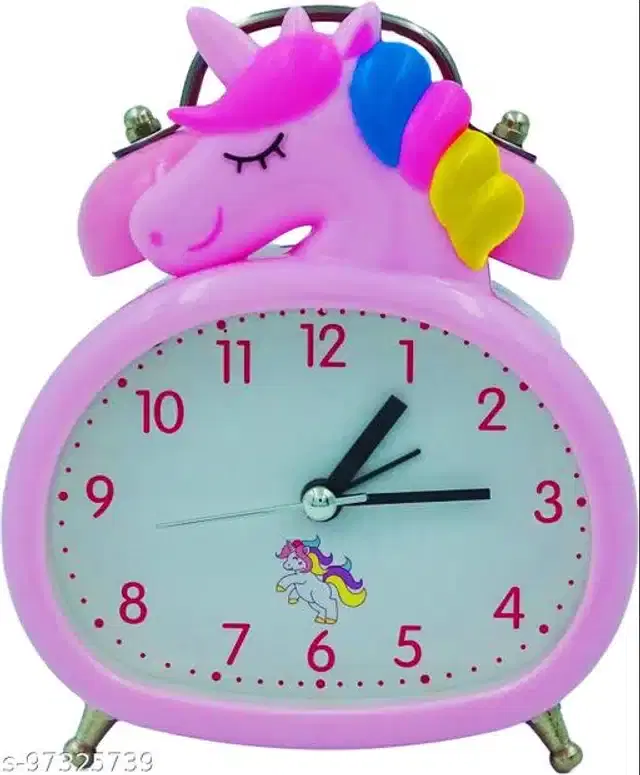 Unicorn Table Alarm Clock, Multicolor