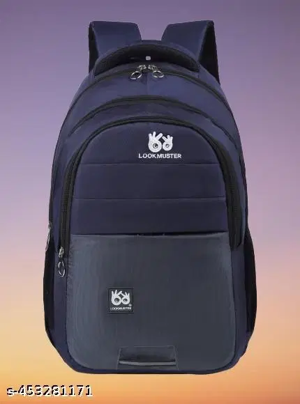 Polyester Backpack for Men & Women, Navy Blue