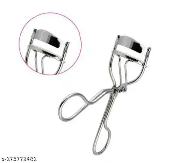 Stainless Steel Eyelashes Curler, Silver & Black