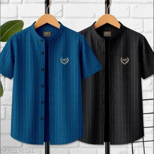 Striped Cotton Blend T-Shirt for Boys (Black, 3-4 Years)