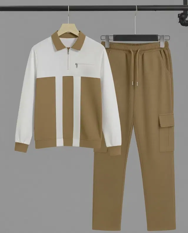 Colorblocked Night Suit For Men  Black , (M)