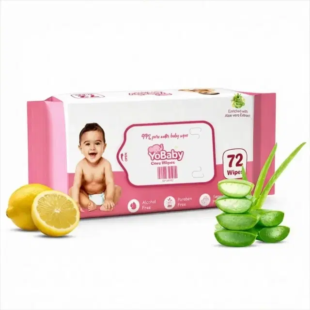 YoBaby Baby Wipes - 72 Wipes
