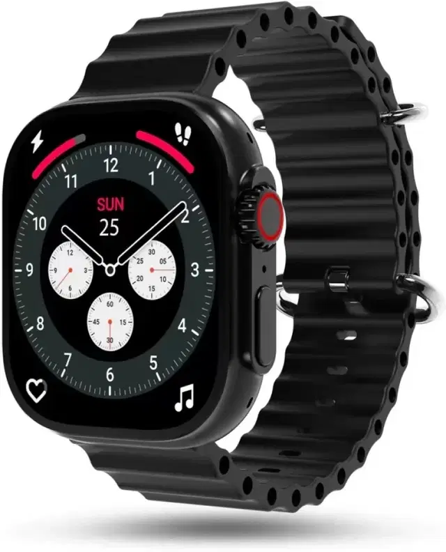 T-800 Ultra Series Smartwatch for Men & Women, Black