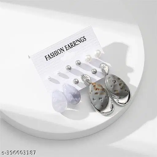 Earring Set Solid Color Fashion Jewelry Combo