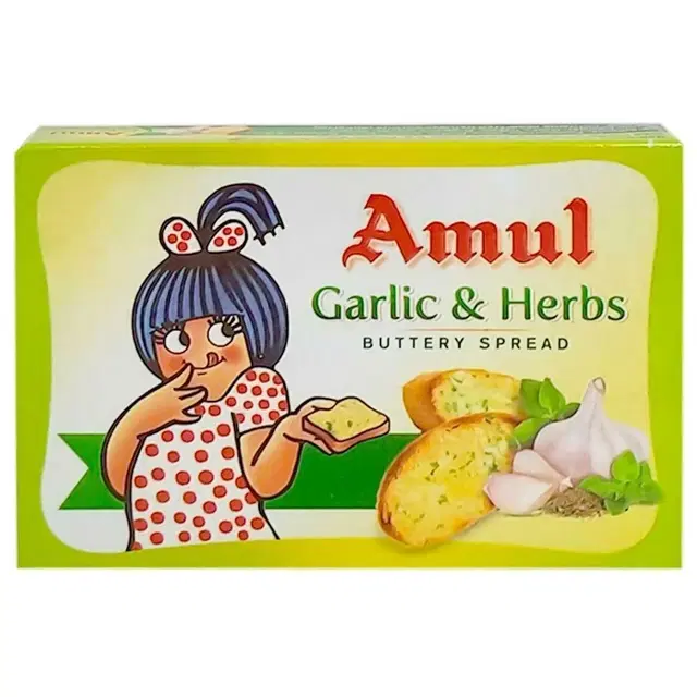 Amul Garlic & Herbs Butter, 100 g Carton