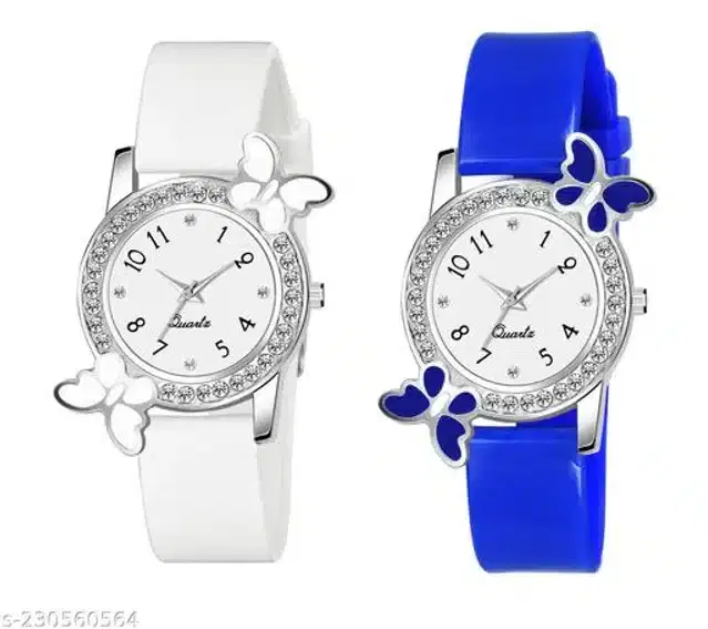 Analog Watch for Women, Pack of 2 (Multicolor)