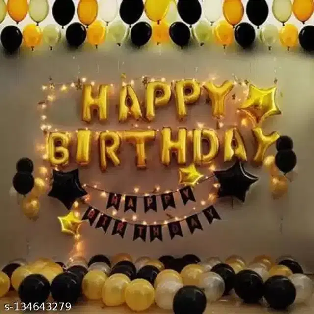 Birthday Party Decoration Kit, Multicolor, Set of 67