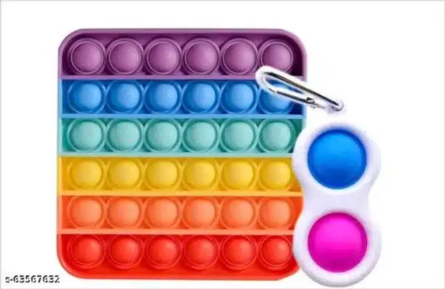 Silicone Kids Pop-it Toys, Multicolor