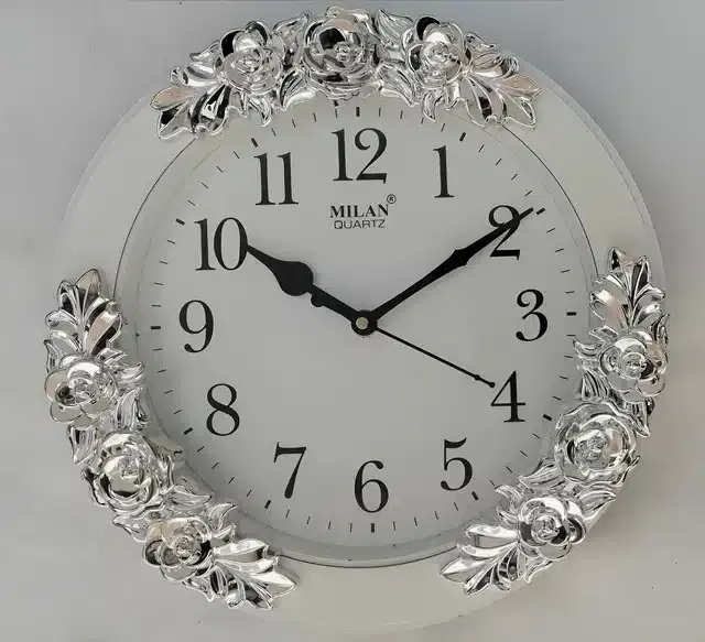 Beautiful Wall Clock, White, 10 Inch, AC-2
