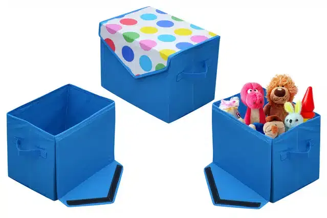 PVC Printed Toys Storage Box, Multicolor