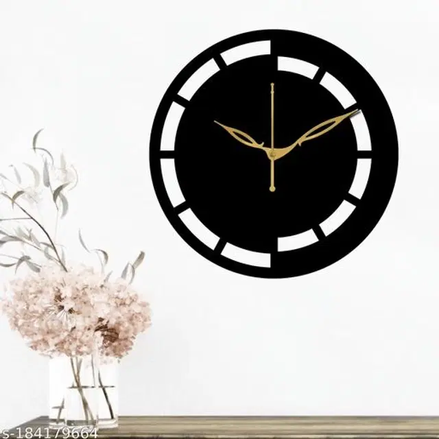 Wooden Wall Clock, Black