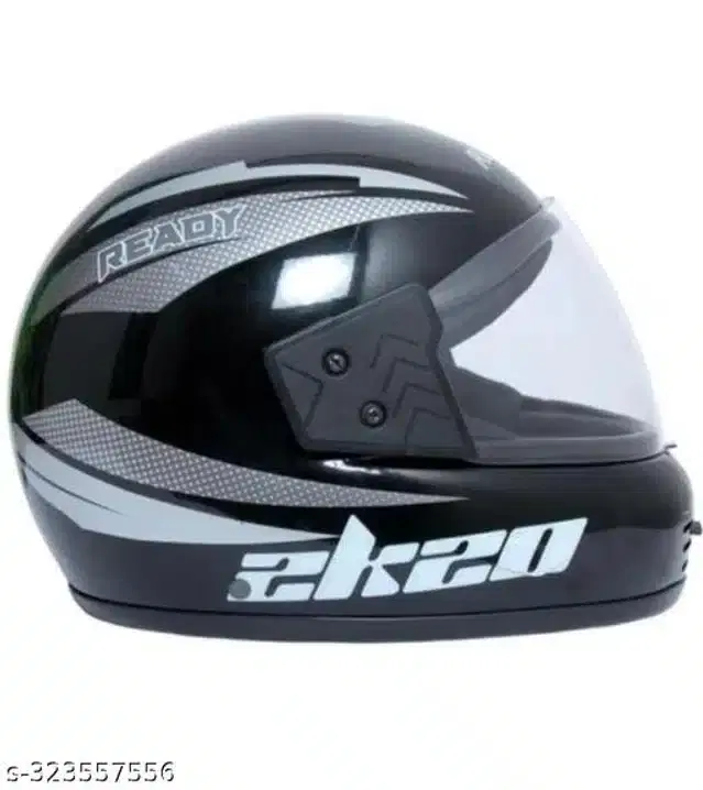 Full Face Helmet for Men & Women, Black & Grey