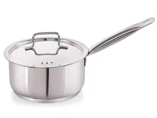 Stainless Steel Sauce Pan with Lid, Silver, 2.3 L