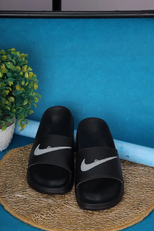 Casual Slides for Men (Black, 6)