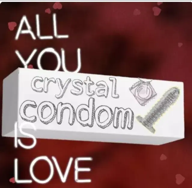Rubber Crystal Extra Dotted Condom, Transparent