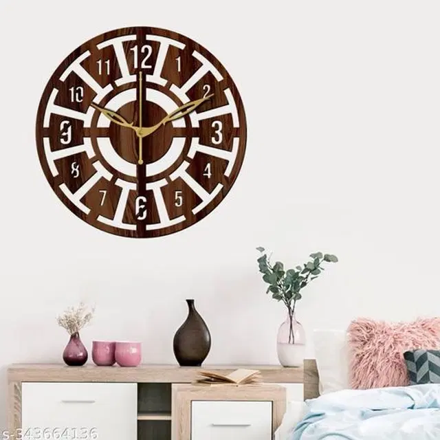 Wooden Wall Clock, Brown