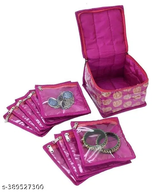 Cloth Jewellery Organisers ,Multicolour,  (Pack Of 10)