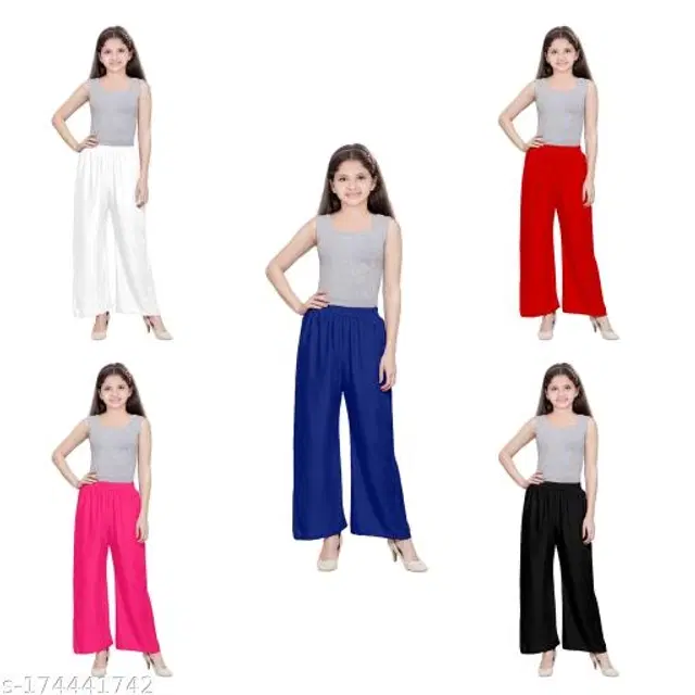 Cotton Blend Pyjamas for Girls, Pack of 5 (Multicolor, 3-4 Years)