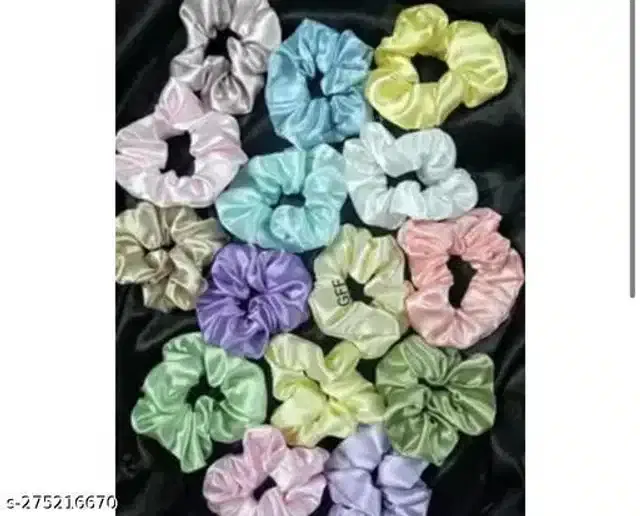 Rubber Hair Bands for Women, Pack of 15 (Multicolor)