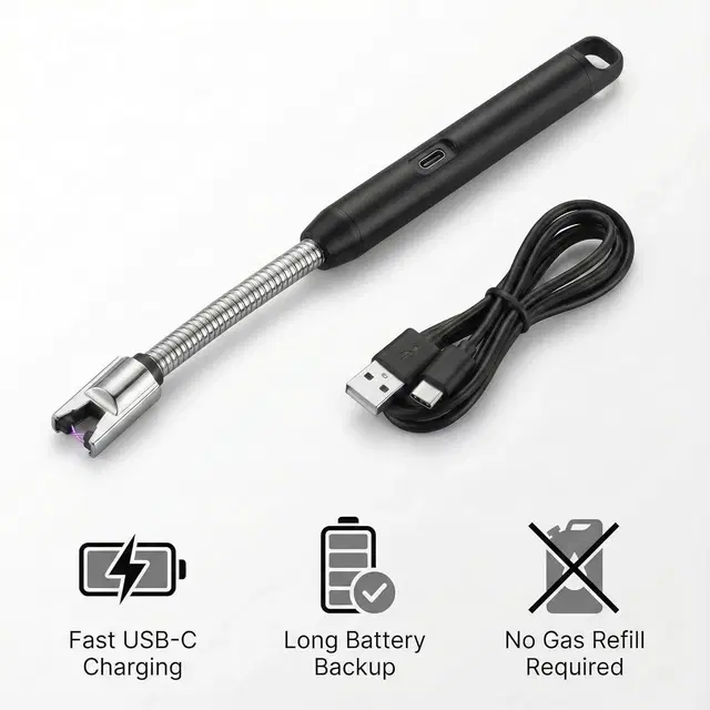 Type-C Rechargeable Electric Lighters for Kitchen,Multicolour