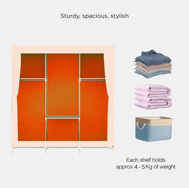 Carbon Steel 6 Shelf Printed, Orange