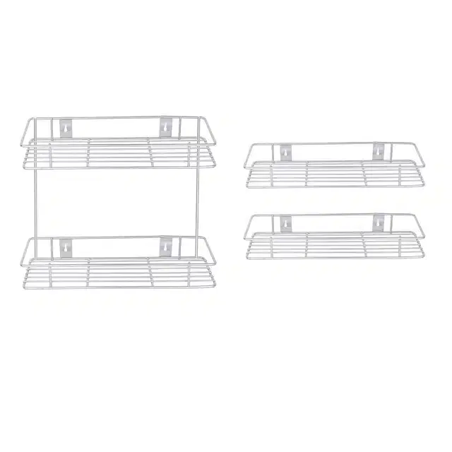 Oc9 Stainless Steel Wall Shelve Rack 12X6X12 Inch &, Pack Of 2 12X6 Inch