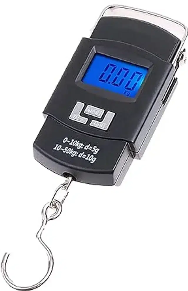 Portable Mini Electronic Hanging Weighing Scale, Black