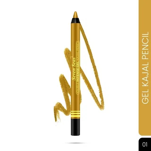 Seven Seas Smoke Eyes Kajal for Women, Gold (2.5 g)