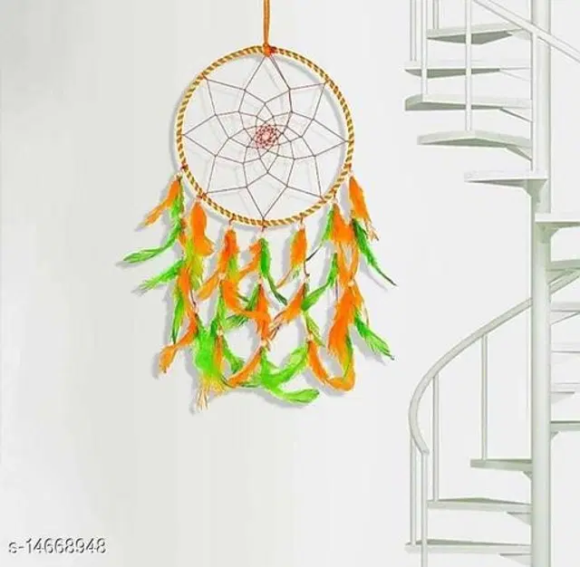 Feather Wall Hanging Dream Catcher, Multicolor