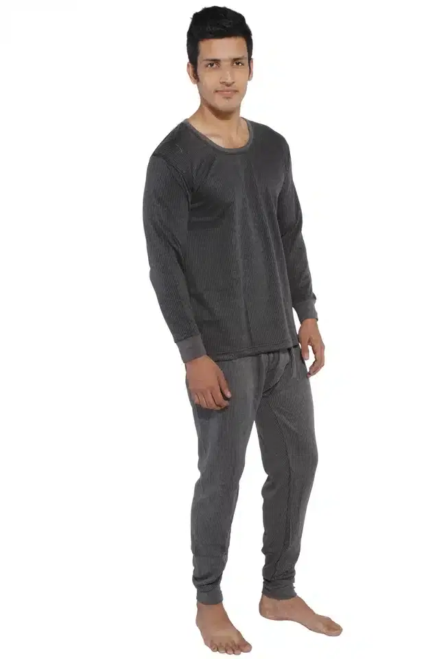 Polycotton Thermal Set for Men (Grey, S)
