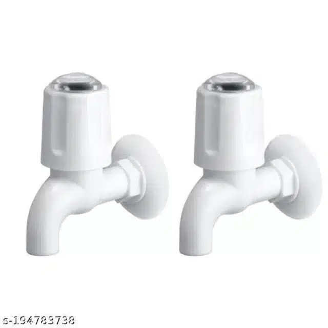 Bathroom Tap, White, Pack Of 2