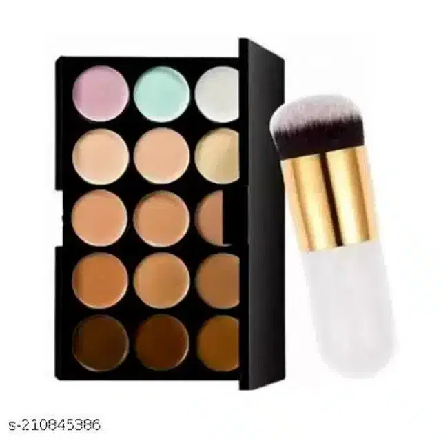 Contour Palette with Makeup Brush, Set of 2