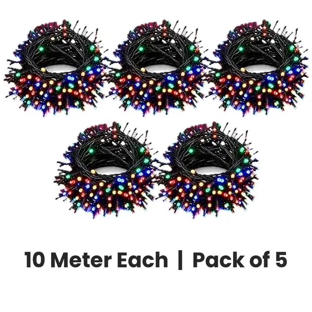 String LED Light, 10 m, Multicolor LED [Pack of 5]