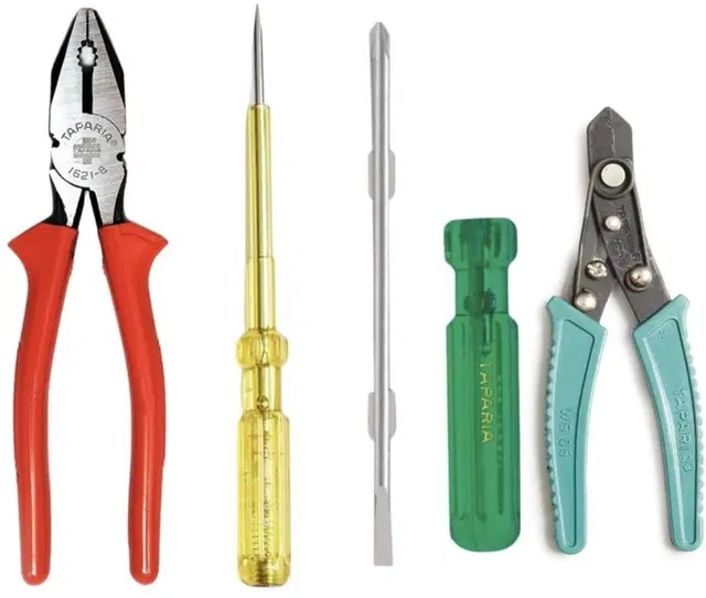 Tp Hand Tool Kit Set Of 4, 1621-8 Plier,Tester,2In1 Screwdriver & Ws06 Wire Cutter