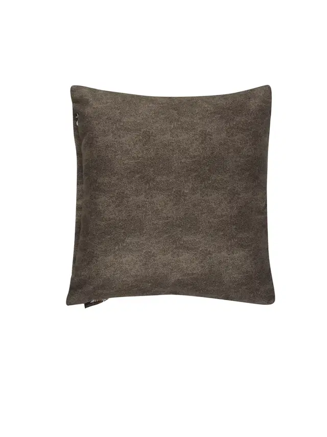 Cotton Cushion Cover, Brown, 12x12 inches