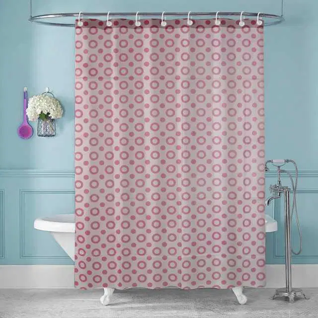 E-Retailer PVC Waterproof Shower Curtain, Pink, 84X54 Inches, SPM-31