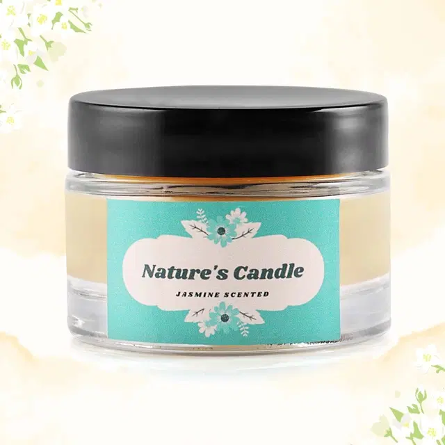 Floish Decor Premium Jasmine Scented Nature's Candle