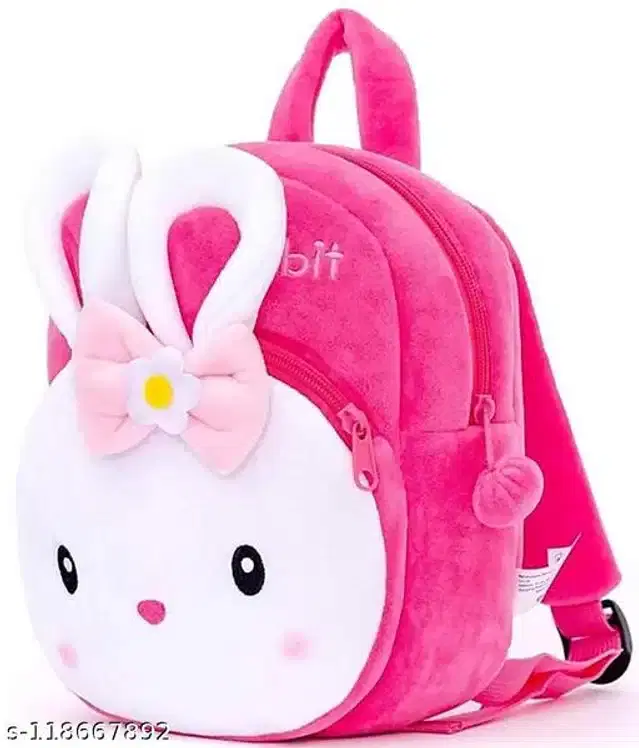 Plush School Bag for Kids, Pink