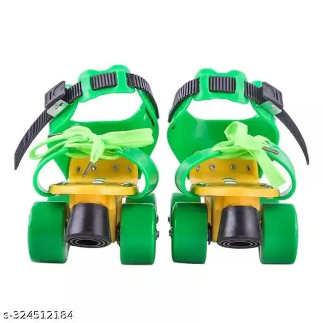 Adjustable Roller Skates for Kids, Green & Yellow