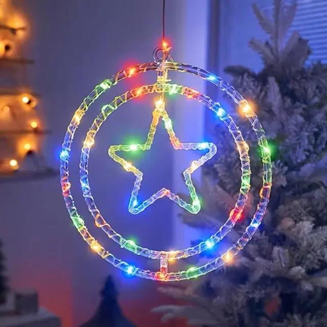 Hanging Star Pendant Light For Decoration, Multicolor