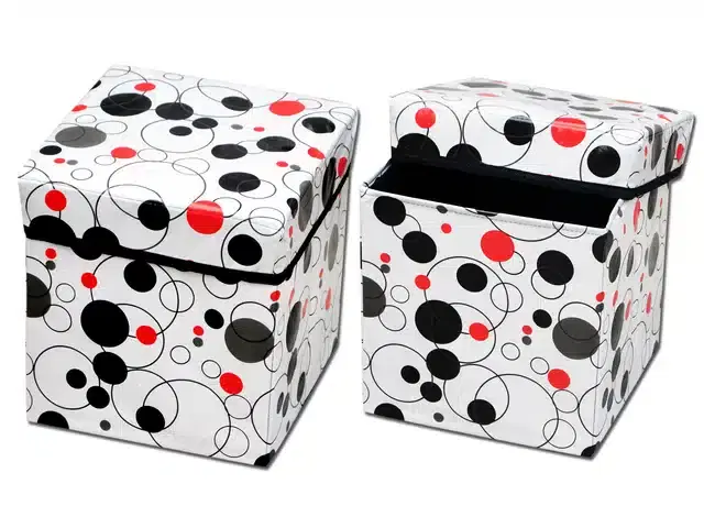 PVC Printed Foldable Kids Stool, Multicolor