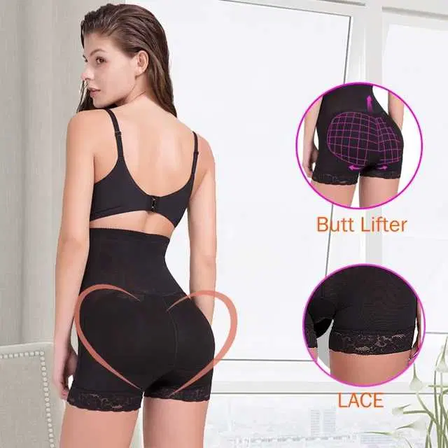 Women’s Cotton Lycra Tummy Control 4-in-1 Blended High Waist Tummy & Thigh Shapewear (S277)