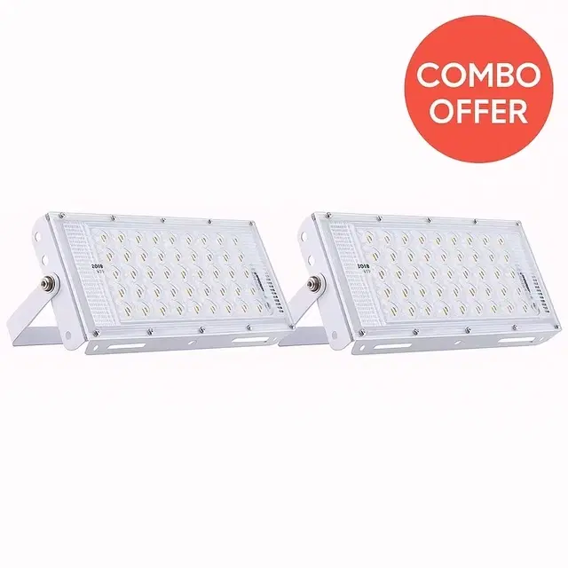 Brick LED Flood Light, 50 W, (Pack Of 2)
