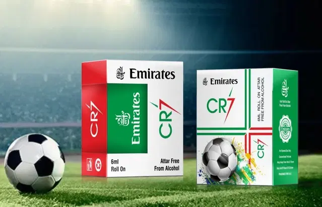 Emirates CR7 Green Alcohol Free Roll On Ittar for Men & Women, 6 ml