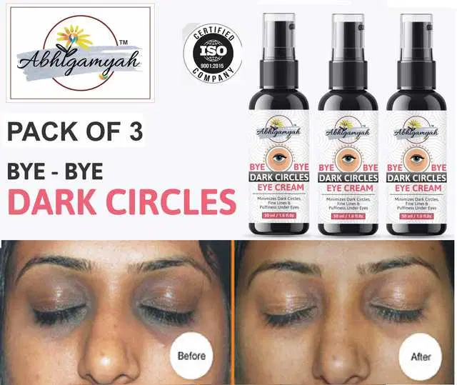 Abhigamyah Under Eye Cream Enriched With Natural Oils To Remove Dark Circles & Wrinkles, 50 ml, Pack Of 3, A-531