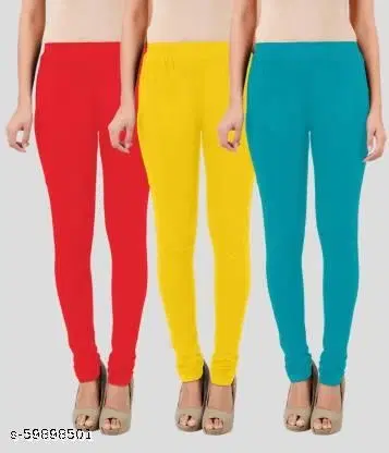 Cotton Legging For Women, Multicolour, (Pack Of 3)